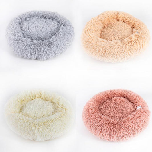 Dog Beds For Small Dogs Round Plush Kennel Pet Nest Mat Puppy Beds