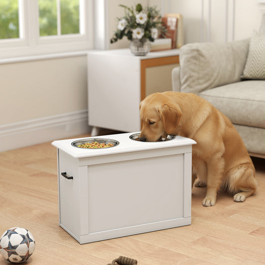 Dog Elevated Storage Feeding Station - Large Breed Edition