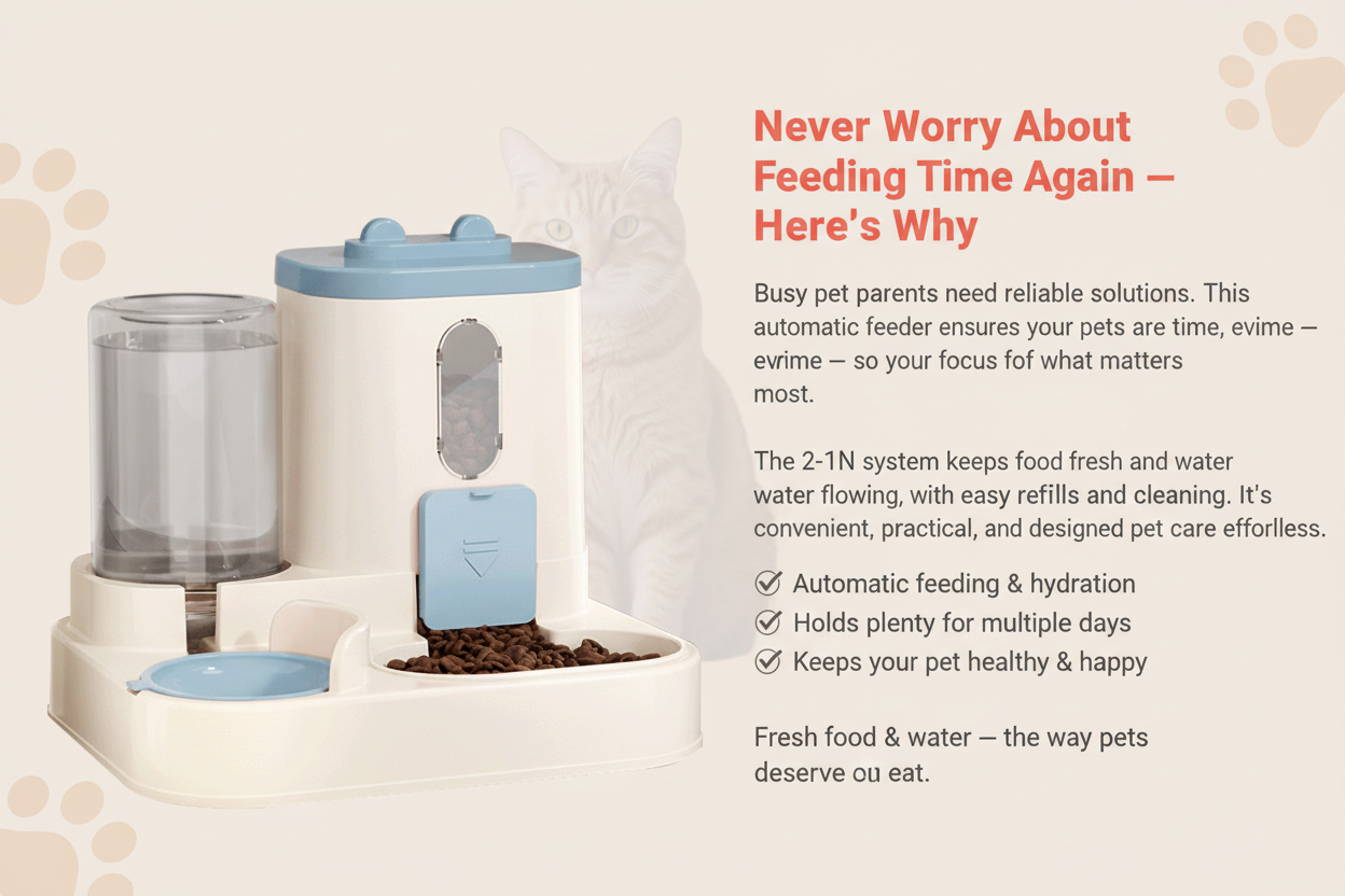 Automatic pet feeder banner